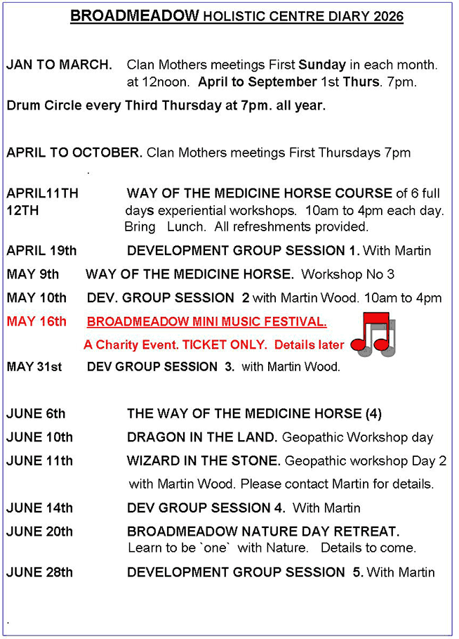 Broadmeadow Holistic Centre Diary brochure 2026